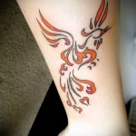 тату феникс на ноге - фото готовой татуировки от 11022016 5
