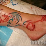 тату феникс на ноге - фото готовой татуировки от 11022016 6