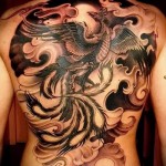 тату феникс на спине - фото готовой татуировки от 11022016 4