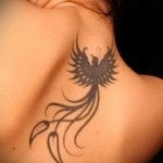тату феникс на шее - фото готовой татуировки от 11022016 1