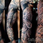 тату феникс рукав - фото готовой татуировки от 11022016 2