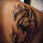 тату феникс трайбл - фото готовой татуировки от 11022016 1