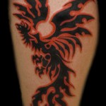 тату феникс трайбл - фото готовой татуировки от 11022016 4
