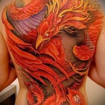 тату феникса на спине фото - фото готовой татуировки от 11022016 2