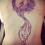 тату феникса на спине фото - фото готовой татуировки от 11022016 5