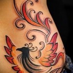 феникс тату на бедре - фото готовой татуировки от 11022016 1
