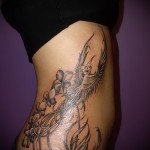 феникс тату на бедре - фото готовой татуировки от 11022016 5