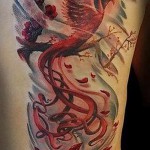 феникс тату на бедре - фото готовой татуировки от 11022016 6