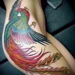феникс тату на бедре - фото готовой татуировки от 11022016 7