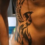 феникс тату на бедре - фото готовой татуировки от 11022016 9