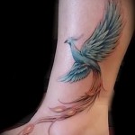 феникс тату фото на щиколотке - фото готовой татуировки от 11022016 1