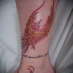 феникс тату фото на щиколотке - фото готовой татуировки от 11022016 6