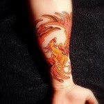 фото тату феникса на руке - фото готовой татуировки от 11022016 2
