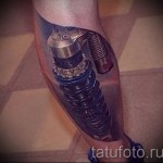 3D-Tattoo auf seinem Bein - ein Beispiel für die fertige Tattoo Fotos von 02032016 2