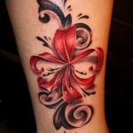 3d Tattoo Blumen - Beispielfoto des fertigen Tätowierung auf 02032016 1