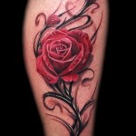 3d Tattoo Blumen - Beispielfoto des fertigen Tätowierung auf 02032016 2