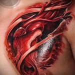 3d tattoo heart - an example of the finished tattoo photos from 02032016 1