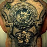 3d tattoo on her back - an example of the finished tattoo photos by 02032016 2