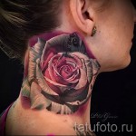 3d tattoo on his neck - an example of the finished tattoo photos by 02032016 1