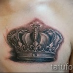 3д тату корона - пример фотографии готовой татуировки от 02032016 1