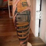 3д тату на ноге - пример фотографии готовой татуировки от 02032016 1