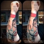 3д тату на предплечье - пример фотографии готовой татуировки от 02032016 3