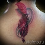 3д тату перо - пример фотографии готовой татуировки от 02032016 3