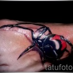3д тату с пауком - пример фотографии готовой татуировки от 02032016 8