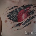 3д тату сердце - пример фотографии готовой татуировки от 02032016 1