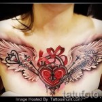 3д тату сердце - пример фотографии готовой татуировки от 02032016 3