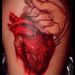 3д тату сердце - пример фотографии готовой татуировки от 02032016 4