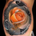 3д тату цветы - пример фотографии готовой татуировки от 02032016 3