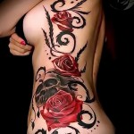 Fleurs de tatouage 3d - Photo exemple du tatouage fini sur 02032016 3