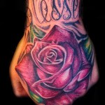 Rose Tattoo auf der Hand - Fotos und Beispiele von 01032016 1