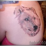 blanc loup tatouage - photo avec un mode de réalisation du motif fini de 29032016 1