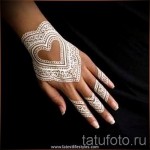 tatouage au henné blanc - photo avec un mode de réalisation du motif fini de 29032016 1