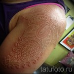 weiß Tattoo - Foto einer Ausführungsform des fertigen Muster 29032016 1