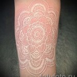 white mandala tattoo 1