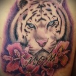 белый тигр тату - фото с вариантом готового рисунка от 29032016 3