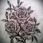 Skizze der Tattoo-Rose auf ihrer Hüfte - suchen cool Tapete 1