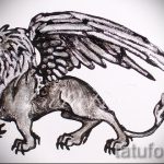 Skizzen Tattoo Löwe mit Flügeln - Tattoo Bilder von 29042916 1