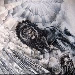 Skizzen eines Löwen-Tattoo auf dem Rücken - Bilder für Tätowierungen von 29042916 1