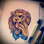 croquis d'un tatouage de lion sur sa jambe - les dessins pour les tatouages de 29042916 4