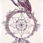 hibou et Dreamcatcher tatouage croquis 1