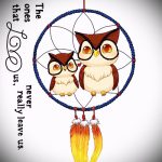 owl and Dreamcatcher tattoo sketch 1