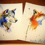 renard tatouage croquis colorés - voir les photos 25.04-2016 3