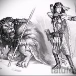 sketches of a lion tattoo on his back - images for tattoos from 29042916 1