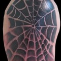 spiderweb tatouage blanc 2