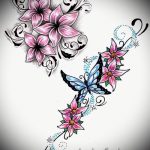 тату цветы эскизы для девушек - рисунки от 26-04-2016 2