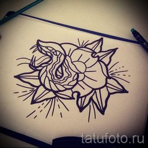 тату эскизы олд скул черно белые 8